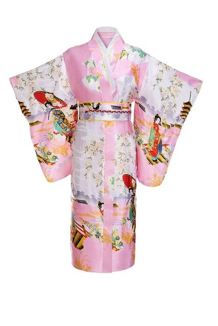 Kimono traditionnel japonais femme rose | Josei to higasa