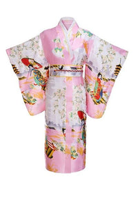 Kimono traditionnel japonais femme rose | Josei to higasa