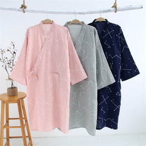 Kimono de nuit femme rose | Jiometori