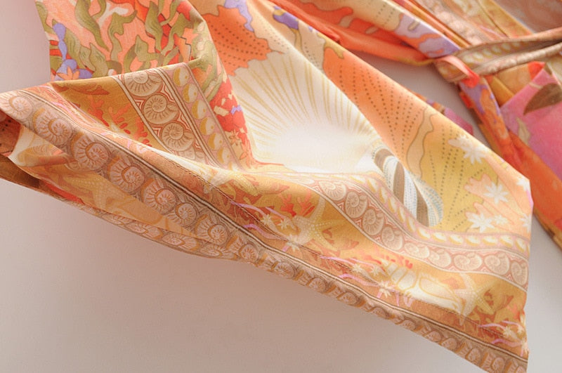 Kimono long femme orange | Sheru