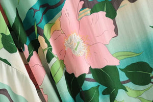 Kimono long femme vert | Shizen