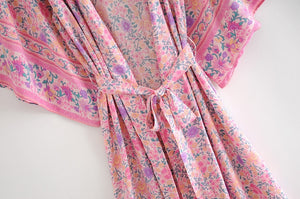 Kimono long femme fleuri | Suto rando
