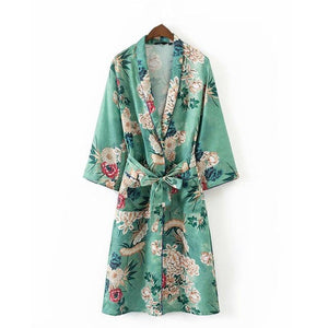 Kimono long japonais femme fleuri | Barokku hana