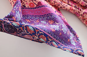 Kimono long femme bohème fleuri | Hana no