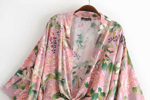 Kimono court femme rose | Nettai shokubutsu