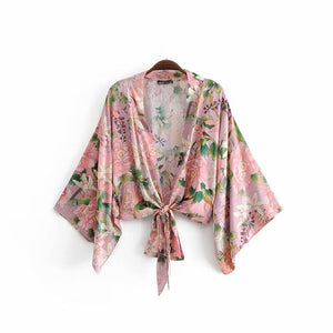 Kimono court femme rose | Nettai shokubutsu
