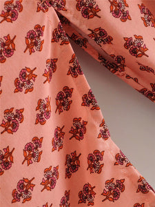 Kimono long femme bohème orange | Hanataba