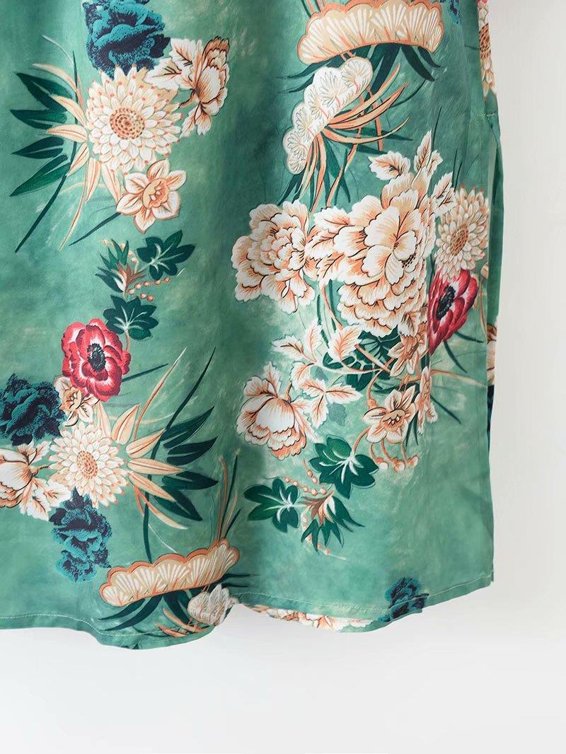 Kimono long japonais femme fleuri | Barokku hana