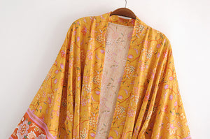 Kimono court femme fleuri | Suto rando