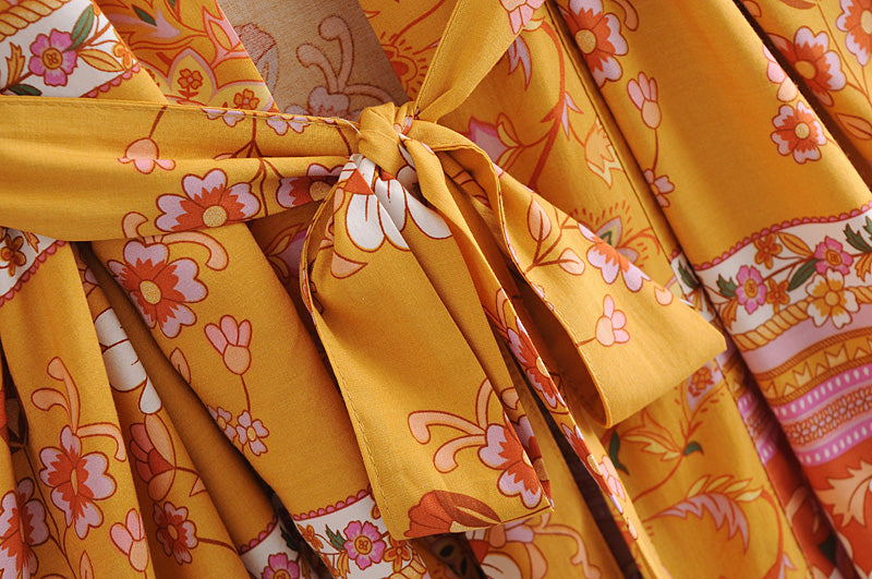 Kimono court femme fleuri | Suto rando