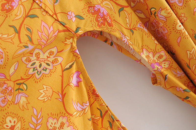 Kimono court femme fleuri | Suto rando