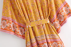 Kimono court femme fleuri | Suto rando