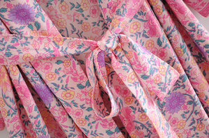 Kimono long femme fleuri | Suto rando