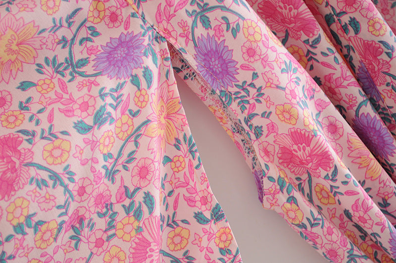Kimono long femme fleuri | Suto rando