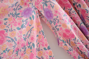 Kimono long femme fleuri | Suto rando