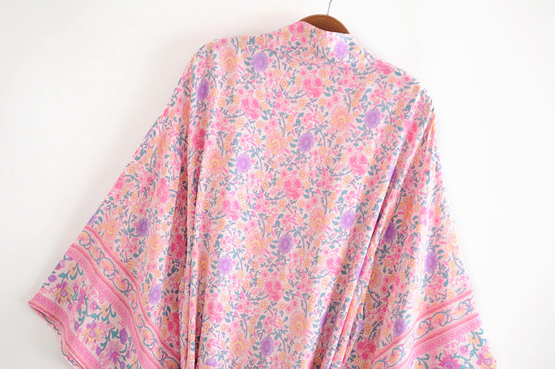 Kimono long femme fleuri | Suto rando