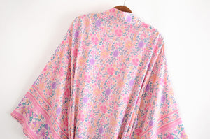 Kimono long femme fleuri | Suto rando