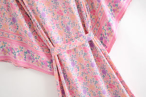 Kimono long femme fleuri | Suto rando