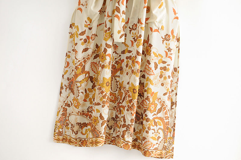 Kimono long femme fleuri blanc | Hana no Koeda