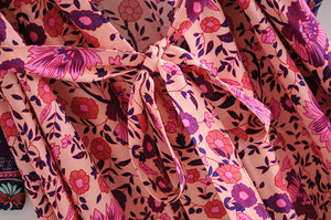 Kimono long femme bohème fleuri | Hana no