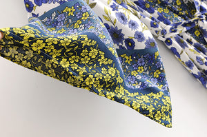 Kimono long femme fleuri violet | Hana no chikaku