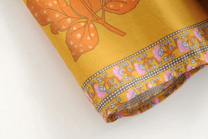 Kimono court femme bohème jaune | Kyūkan