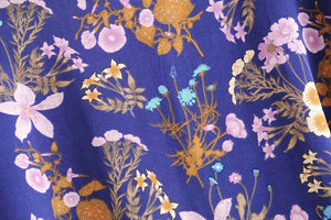 Kimono court femme bohème bleu | Kyūkan