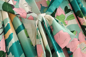 Kimono long femme vert | Shizen